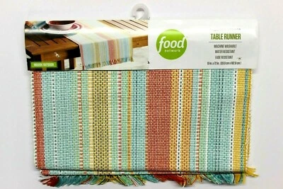 Food Network 13" x 72" Stripe Table Water Resistant Runner, MSRP $39.99  () - Image 1 of 3