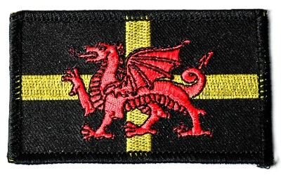 Wales Welsh Dragon St David's Cross Embroidered Patch - Image 1 of 3