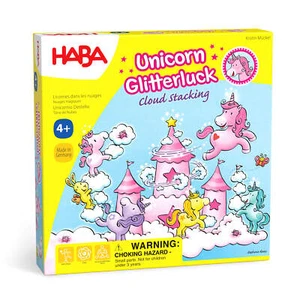 HABA Unicorn Glitterluck Cloud Stacking - A Cooperative Dexterity Game - Picture 1 of 6