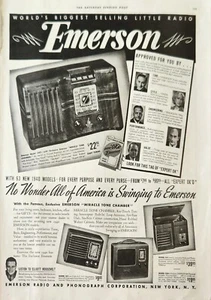 1939 Emerson Radio Phonograph Corp Vintage Ad No wonder all of America swinging - Picture 1 of 1