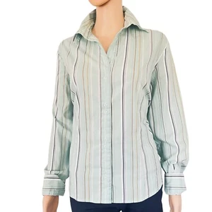 Lemon Grass Studio Vintage Retro Bluse Brush Popper Pastell Button Down Damen XL - Bild 1 von 20