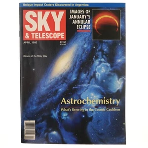 Sky And Telescope Magazine April 1992 Astrochemistry Cosmic Cauldron - Imagen 1 de 3