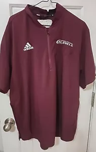 Adidas NCAA Eastern Kentucky Team Issued Pullover Warm Up Basketball Shirt Sz L - Picture 1 of 13