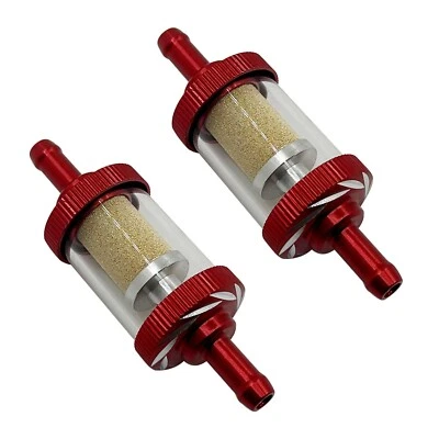 2pcs 5/16" Fuel Filter Fit Motorcycle UTV ATV Scooter Lawn mower Inline Gasoline - Image 1 of 2