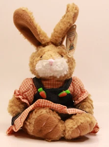 March of Dimes Hase Kaninchen Pfirsiche Plüsch Sitzsack Spielzeug mit Etikett Ostern 2003 - Bild 1 von 11