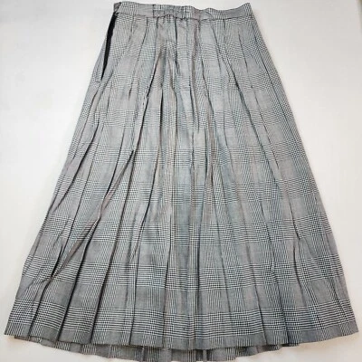 Saia Worthington 8 Petite Plissada Maxi Xadrez Houndstooth Academia Geek Vintage - Imagem 1 de 4