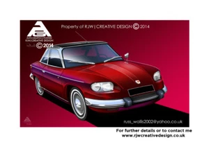Póster ilustración de Panhard 24CT A3 - Imagen 1 de 1
