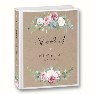 Stammbuch der Familie mit Name Stammbuchmappe Fugala A5 A4 Stammbücher Hochzeit - Bild 1 von 4