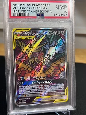 Pokemon Moltres & Zapdos & Articuno GX SM210 Tag Team Promo GEM MINT PSA 10 - Image 1 of 4