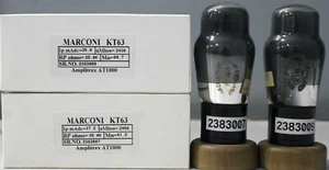 KT63 6F6G Marconi schwarz beschichtetes Glas Amplitrex getestet Menge 1 passendes Paar - Bild 1 von 7