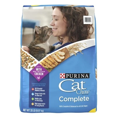 Purina Cat Chow Complete Dry Cat Food, 20 lb Bag, FREE SHIPPING