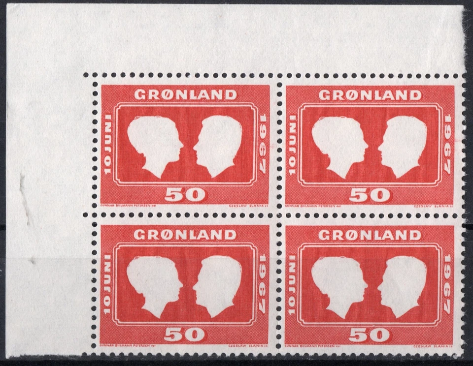3141 Greenland 1967, FA 67, MNH, SC #69, MI 64, MNH, Royal Wedding. - Image 1 of 1