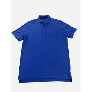 Camisa polo Greyson para hombre azul medio manga corta algodón elástico logotipo de golf - Imagen 1 de 10