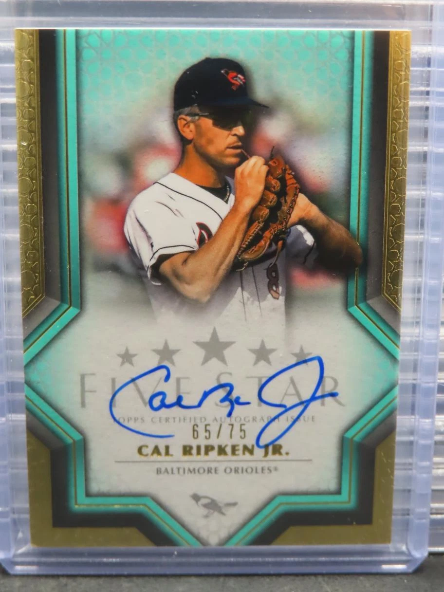 2023 Five Star Cal Ripken Jr Aqua Autograph Auto #65/75 Orioles