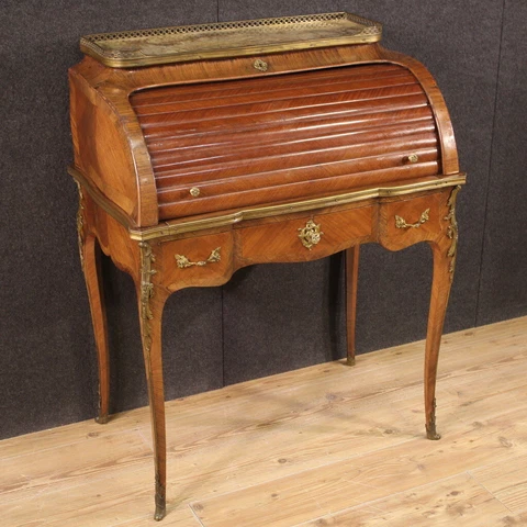 Antique roll-top bureau Napoleon III furniture 19th century 800 desk secrétaire Cover