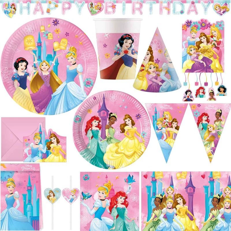 Disney Principessa Bambini Compleanno Party Set Decorativo Decorazione Rapunzel - Immagine 1 di 1