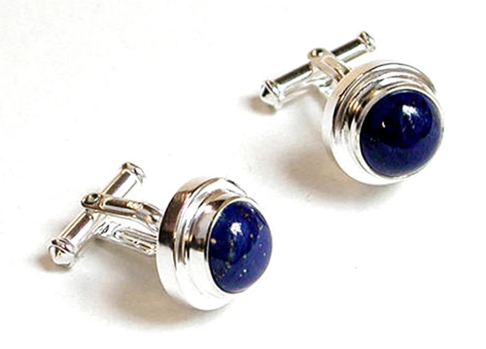 Martin Hardt, Manschettenknöpfe / Cufflinks, Sterling Silber/Silver, Lapislazuli - Bild 1 von 1