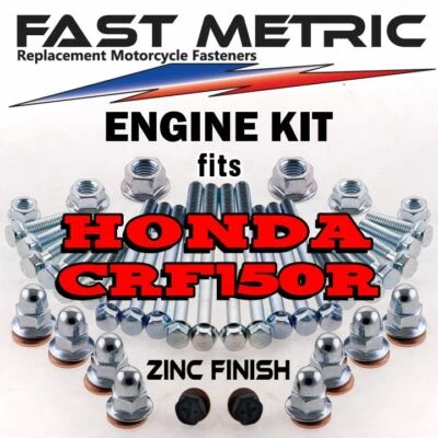'07-'21 Honda CRF 150R Engine Rebuild Bolt Kit | FACTORY style ZINC Fasteners - Image 1 of 4