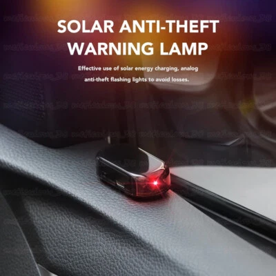 Fake Solar Auto Car Alarm Light Led Warn Security System Theft Flash Accessories - Image 1 of 4