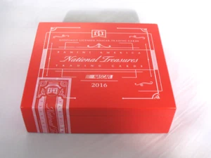 Tarjetas coleccionables Panini National Treasures NT NASCAR 2016 caja de cigarros de cedro vacía - Imagen 1 de 2