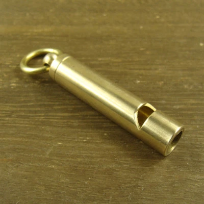 Solid Brass Survival whistle Keychains keyring Key Chain Holder Whistle Pendant - Image 1 of 4