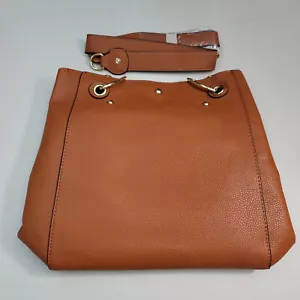 Frame Purse Brown Woman's Extended Strap 4 Inside Compartments Removable Center - Picture 1 of 12