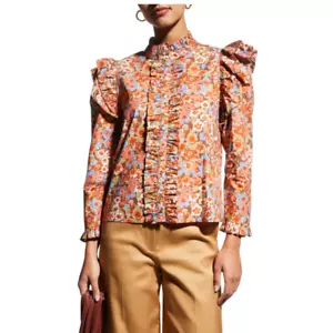 Love The Label Anthropologie Charissma Top Buttondown Floral Cotton S New 259927 - Picture 1 of 8