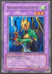 Dragonessa Il Cavaliere Malvagio 1996 Rara Carta Yugioh LOB-086 (NM) - Foto 1 di 2
