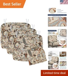 Water-Resistant Patio Cushion Slip Covers with Zipper - Vintage Style (24x22x... - Picture 1 of 10