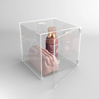 Cubo vetrina cm 30 espositore da terra in plexiglass trasparente - Immagine 1 di 3