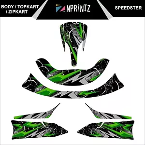 TOPKART/ZIPKART BAMBINO SPEEDSTER STICKER KIT - KARTING - OTK - EVK-CADET-ROOKIE - Imagen 1 de 3