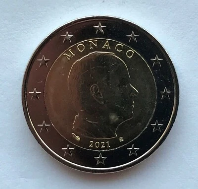 MONACO - 2 € Euro circulation coin  2021 UNCIRCULATED COIN - Image 1 of 2