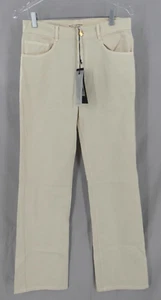 Pantalones de mezclilla Nili Lotan para mujer 0 Mitchell tiro alto hechos en EE. UU. invierno blancos nuevos con etiquetas - Imagen 1 de 9
