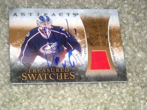 Steve Mason Columbus Autographed Upper Deck 2010-11 Artifacts Jersey Card COA - Picture 1 of 2