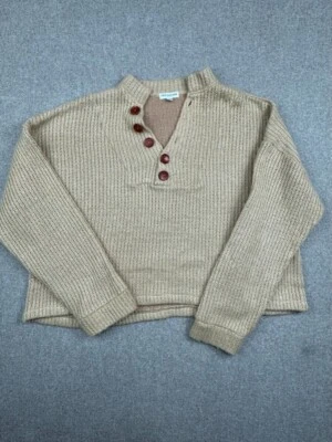 Earthbound Trading Co Suéter Beige Para Mujer 2XL Tejido Corto Mezcla Acrílica XXL BOHO Foto 1 de 4