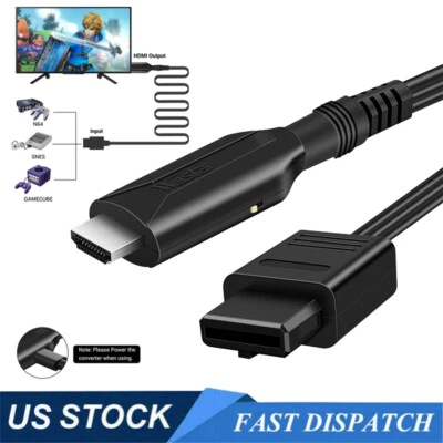 N64 To HDMI Converter HD Link Cable Adapter For Nintendo Gamecube/Super SNES NES - Image 1 of 4