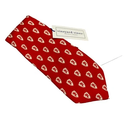 Vineyard Vines Flagler College Лев Гребень Шелковый Галстук Специальная Коллекция Новый с ценниками - Изображение 1 из 4