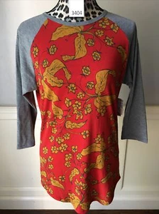 LuLaRoe Size S NEW NWT Randy Baseball Raglan, Scoop Neck, Mid Length Sleeves - Picture 1 of 6