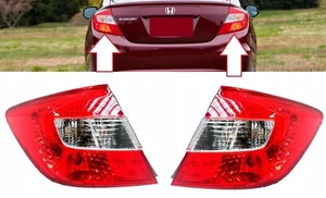 SET / PAIR REAR LEFT RIGHT TAIL LIGHT LAMP  FITS FOR HONDA CIVIC SEDAN 2012-2015 - Picture 1 of 9