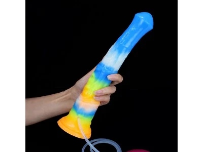 Monster Spritz Dildo Wildes Pferd Bunt - Pferde Cumshot lang - Premium Silikon - Bild 1 von 4