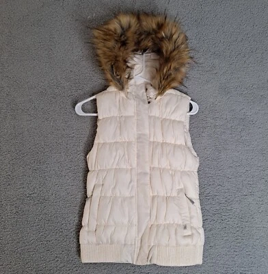 Жилет-пуховик с капюшоном Merrell Silversun Featherless XS из яичной скорлупы искусственный мех - Изображение 1 из 4