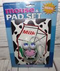 Mouse And Mouse Pad Vintage Cow And Milk New Animal Waterball Eyes