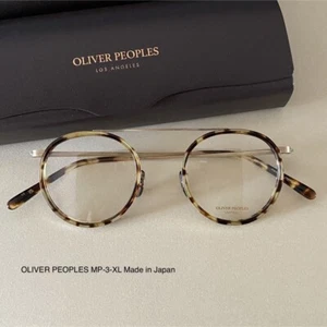 OLIVER PEOPLES MP-3-XL 46 GDM2 Boston Eyeglasses Gold/Brown Unisex Eyewear jp - Picture 1 of 10