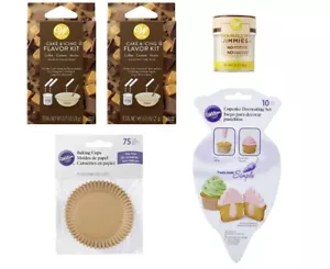 Wilton Café Caramelo y Moca Sabor Cupcake Juego de Hornear/Decoración 5 piezas E14E - Imagen 1 de 7