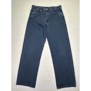 Hugo Boss Men's 34 Straight Leg Black Denim Italy Made Alabama Jeans 23696 - Picture 1 of 8
