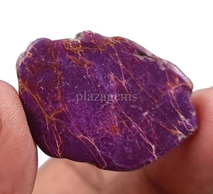 34.00 Ct Uncut Rough Natural PURPLE Turquoise Certified LOOSE Gemstone k - Picture 1 of 6