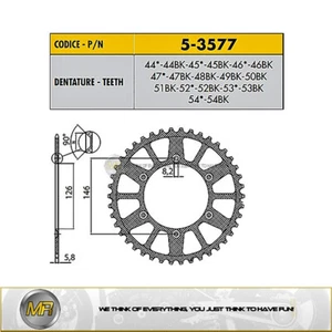 SUZUKI DR Z 250 2001 TO 2007 BLACK ERGAL REAR SPROCKET SUNSTAR 520 - 52 TEETH - Picture 1 of 1