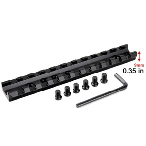 Adattatore guida 20 mm Weaver montaggio mirino fucile base Picatinny Rail - Foto 1 di 9