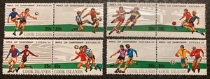 COOK ISLANDS 1982 WORLD CUP SG815-822 IN PAIRS - Picture 1 of 1