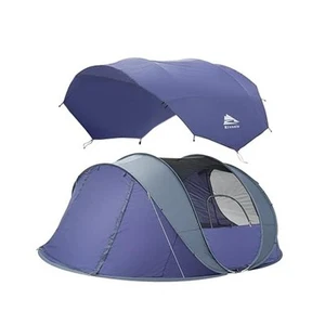 4/Easy Pop Up Tent, Waterproof, Automatic Setup,2 Doors-Instant 6 Person Blue - Picture 1 of 8